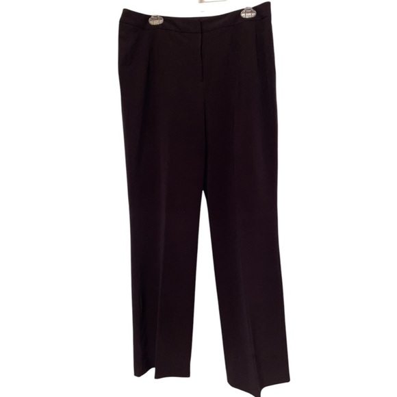 Signature by Larry Levine Ladies Wide Leg Dress Pants for in Dark BRN Size 12 - Picture 1 of 4